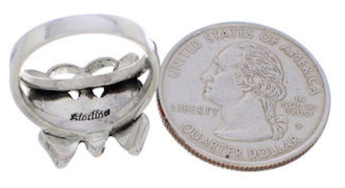 Southwest Multicolor Butterfly Silver Ring Size 6 EX61242